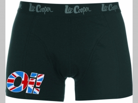 British Oi! čierne trenírky BOXER s tlačeným logom, top kvalita 95%bavlna 5%elastan